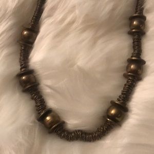 Blue and gold necklace